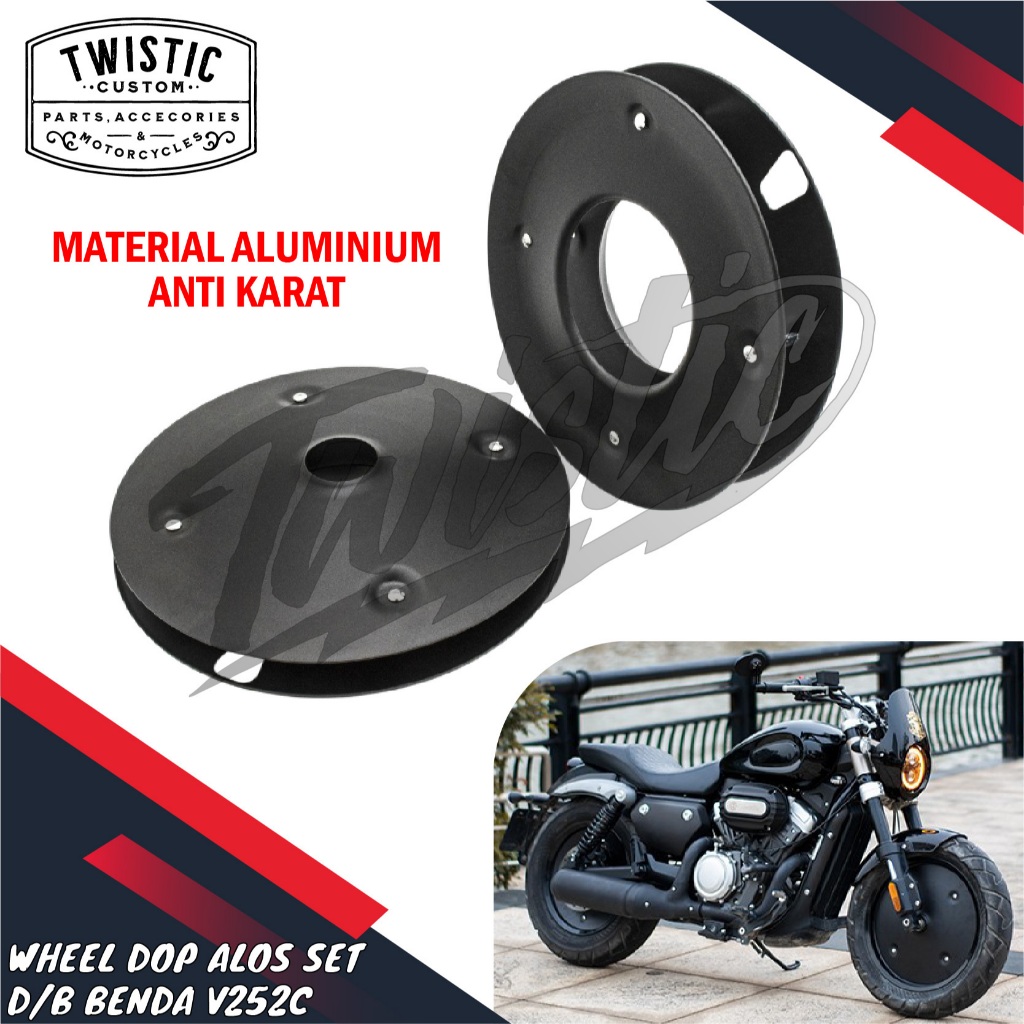 Wheeldop Wheel Dop Alos Tutup Cover Velg Set Depan Belakang Motor Keeway Benda V252C V252 C V 252 C