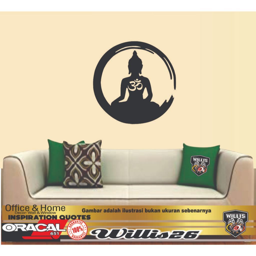 WALL STICKER DINDING Buddha Fashion