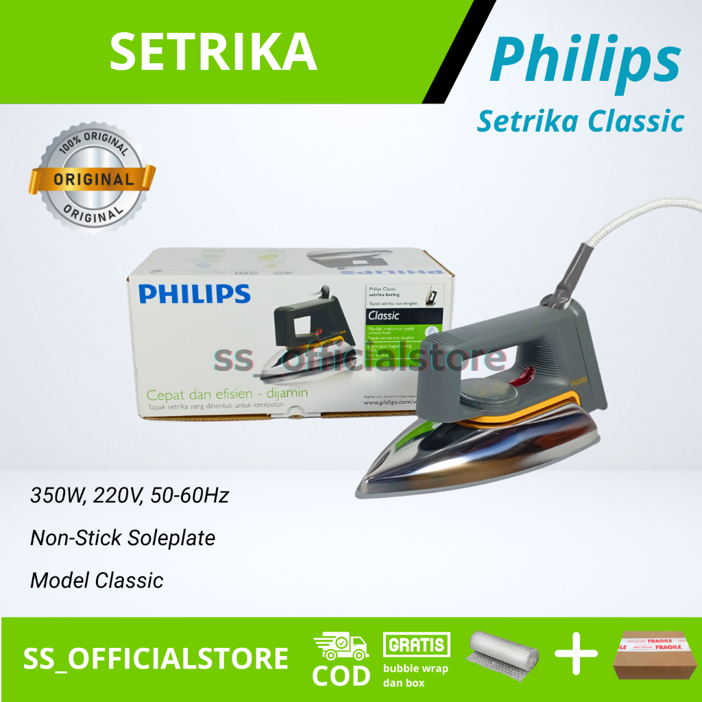 Setrika philips classic  HD 1172 original 100% philips