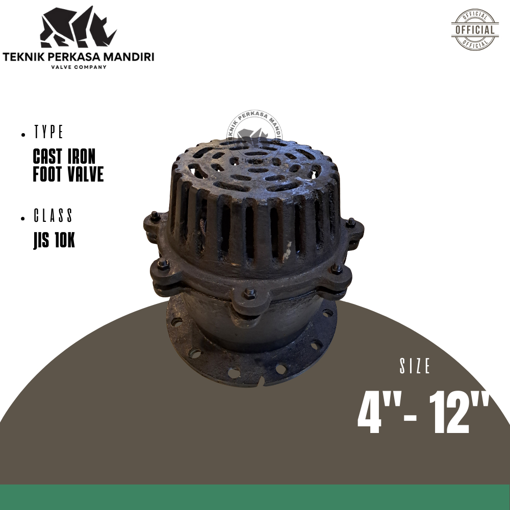 FOOT VALVE 8" INCH JIS 10K CAST IRON ORIGINAL