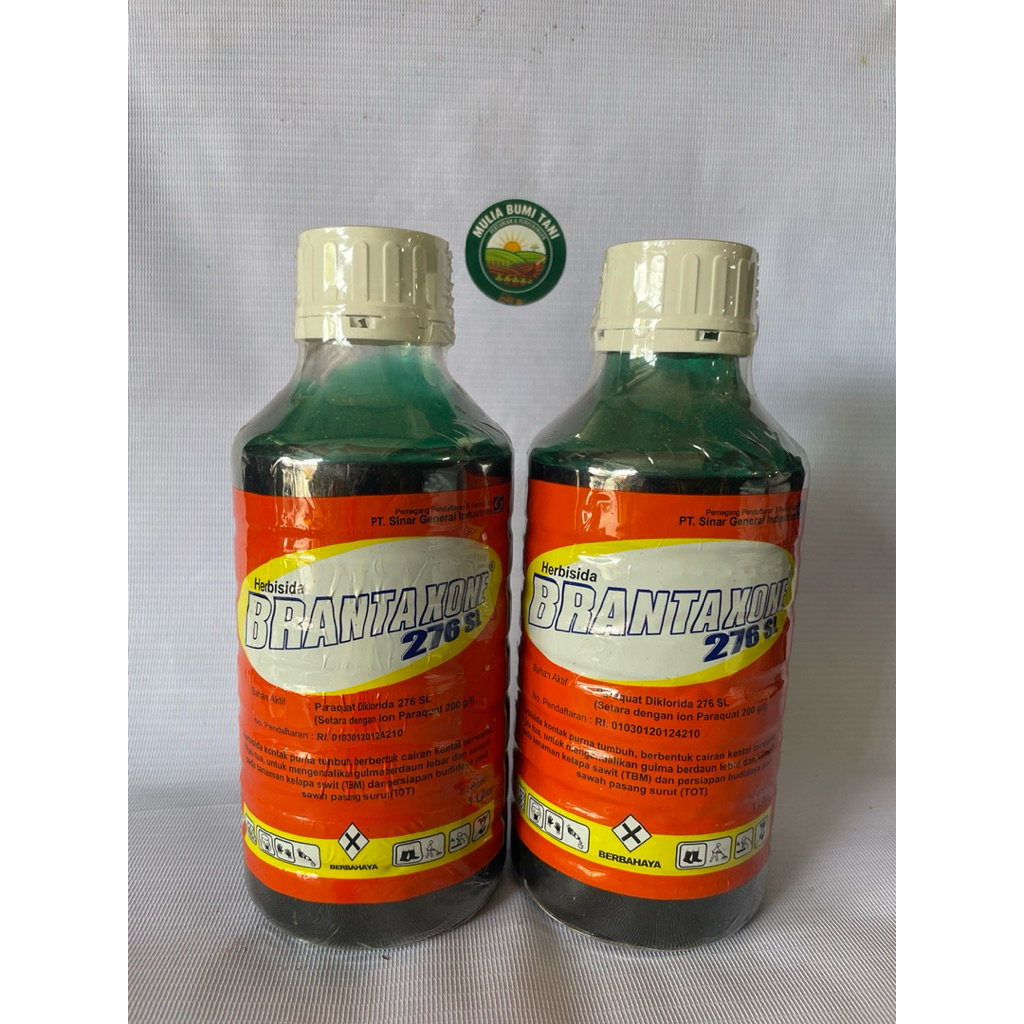 Herbisida Kontak Brantaxone 276 SL 1 Liter Racun Pembakar Pembasmi Rumput Liar Cepat Mati Kering Oba