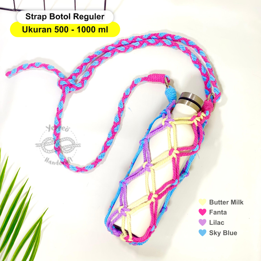 FREE STRAP ADJUST Macrame Bottle Strap Tas Tumbler Macrame Macrame Tumbler Holder