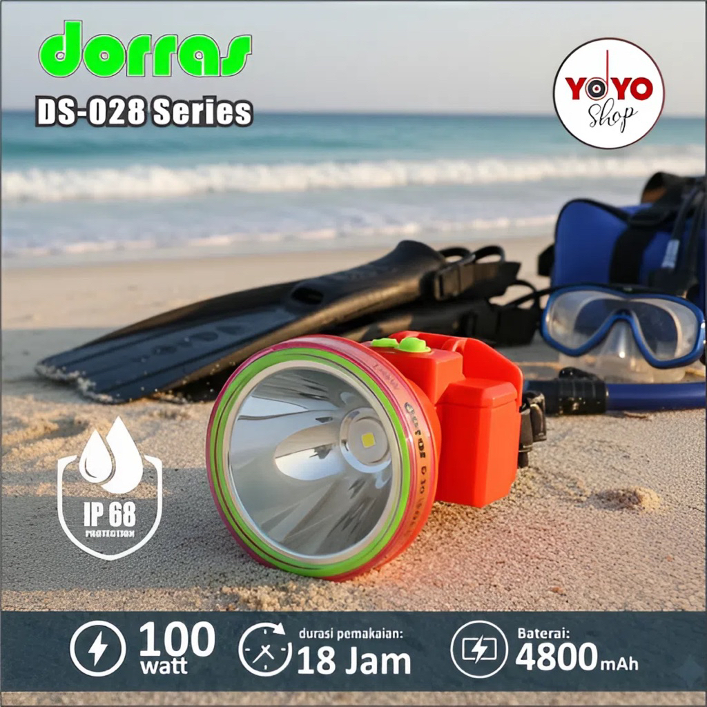 SENTER KEPALA DORRAS CAHAYA SUPER TERANG DS-028 100 WATT