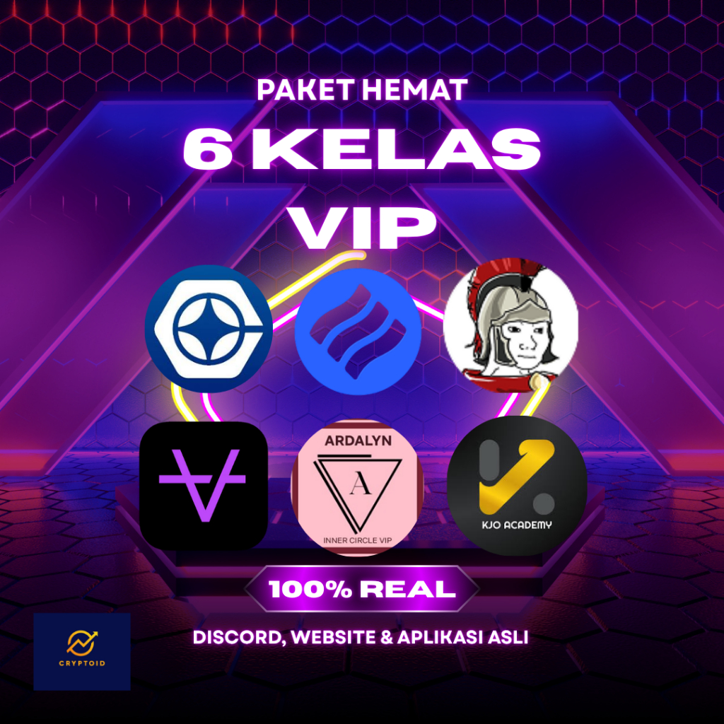 Kelas VIP All in One (Akademi Crypto, Cryptocium, Gladiator, Ardalyn Inner Circle, KJO Academy, Trad