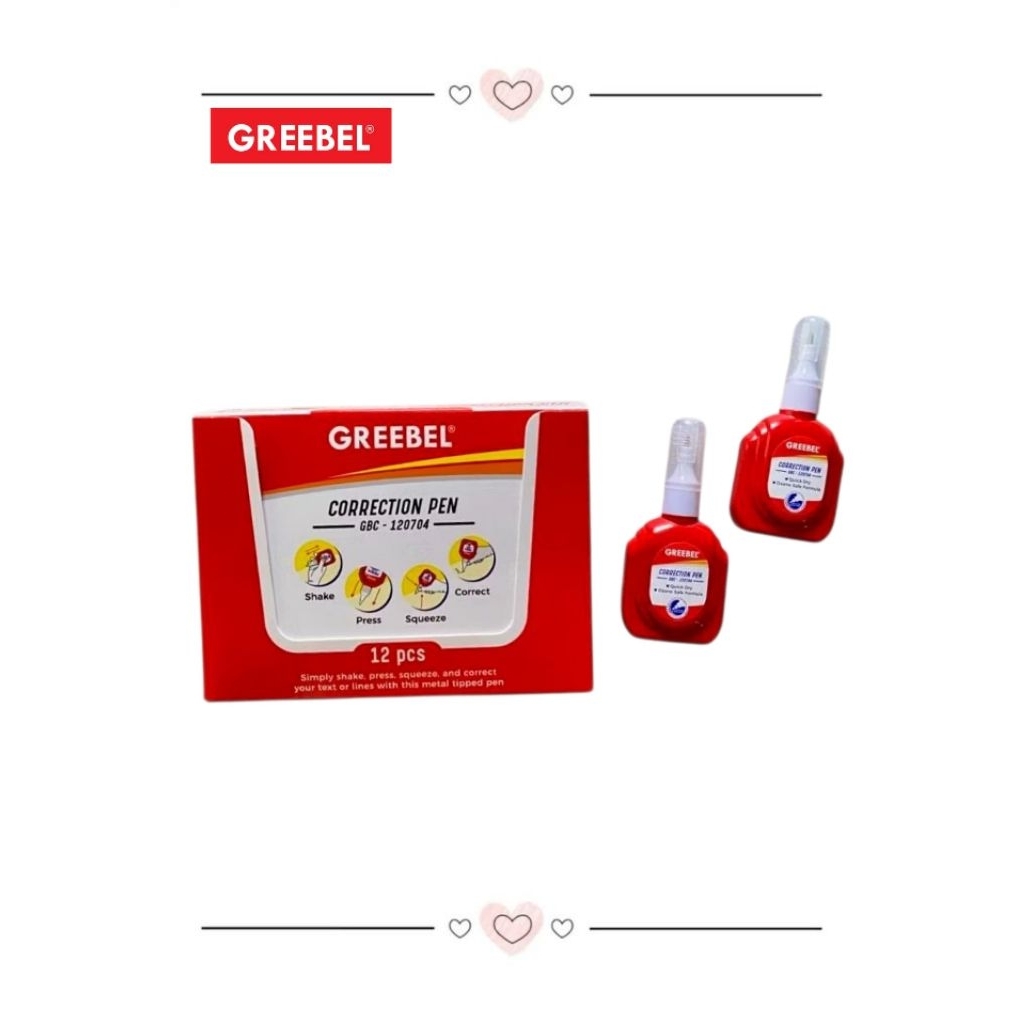 Greebel Tip ex Cair botol Merah / Correction Pen Greebel GBC 120704 - 1 pcs Tip-ex