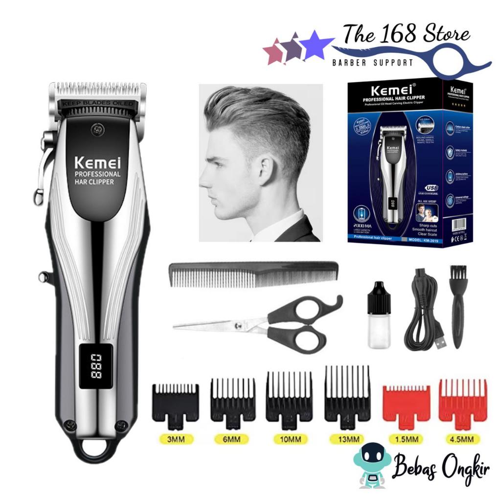 Kemei Hair Clipper Professional KM-2619 Grooming Kit Alat Cukur Rambut Mesin Cukuran Kemei KM 2619