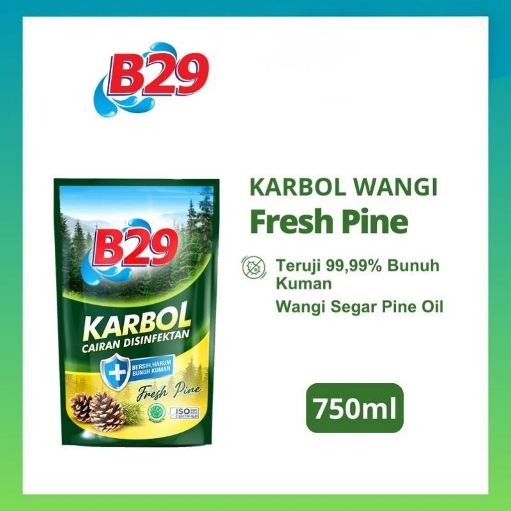 B29 Karbol Fresh Pine - Cairan Disinfektan 750 Ml