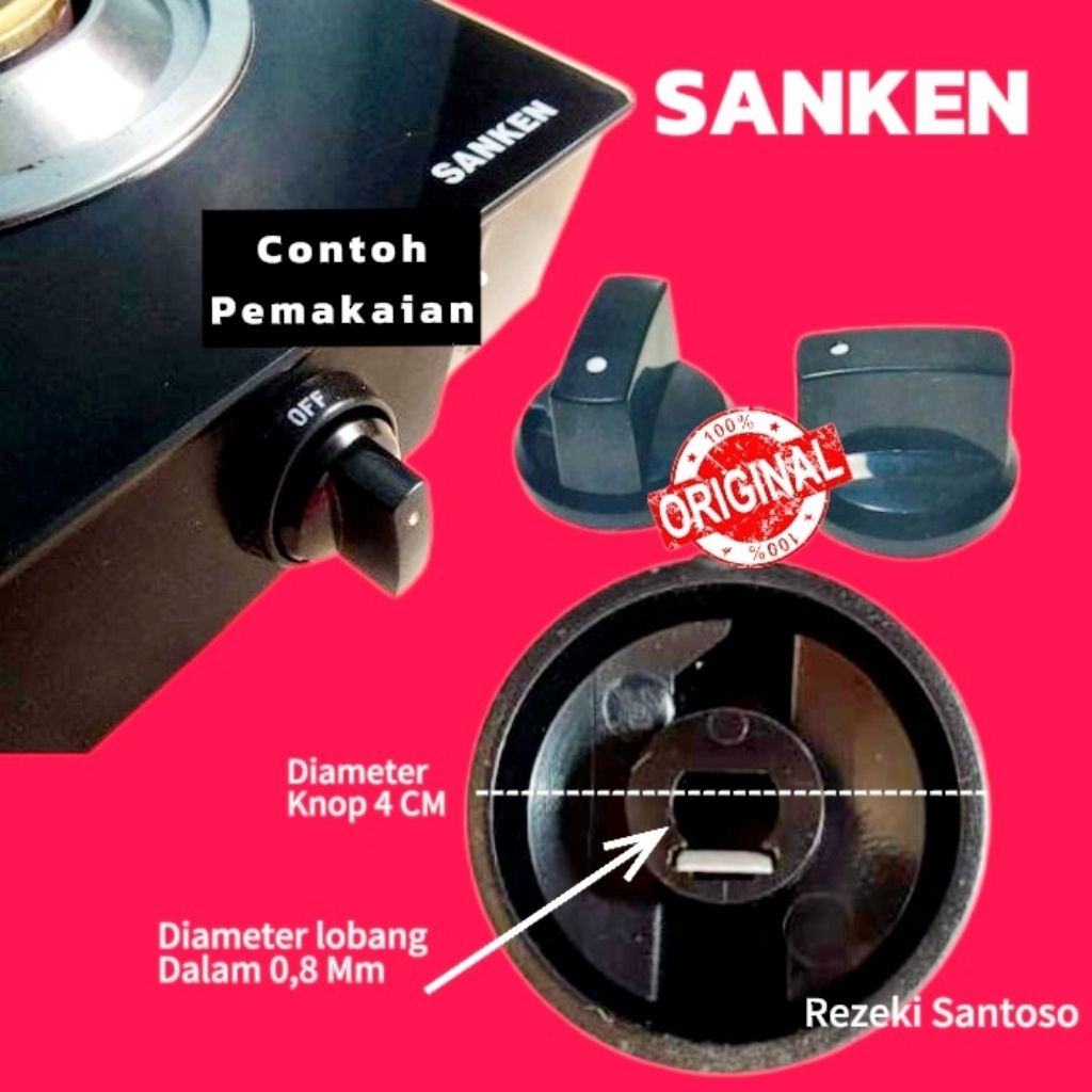 knop kompor gas Sanken - Spare part kompor gas Kompor Sanken