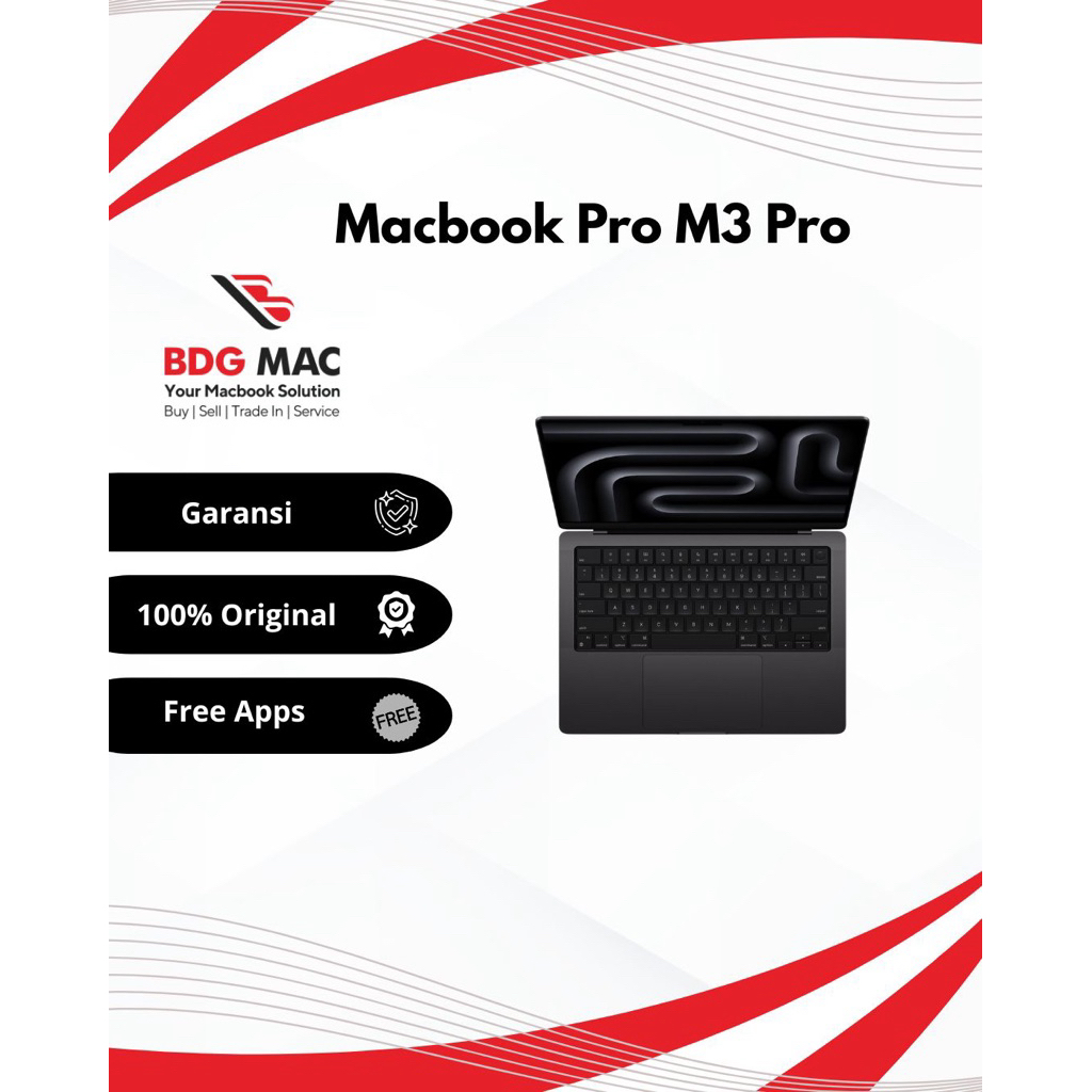 Macbook Pro M3pro 14 inch 2023 36GB Second Mulus Original