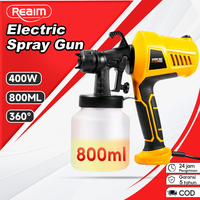 REAIM Spray Gun Spraygun Cat Semprot Listrik Alat Cat Semprot Elektrik Kompresor Alat Semprot Cat