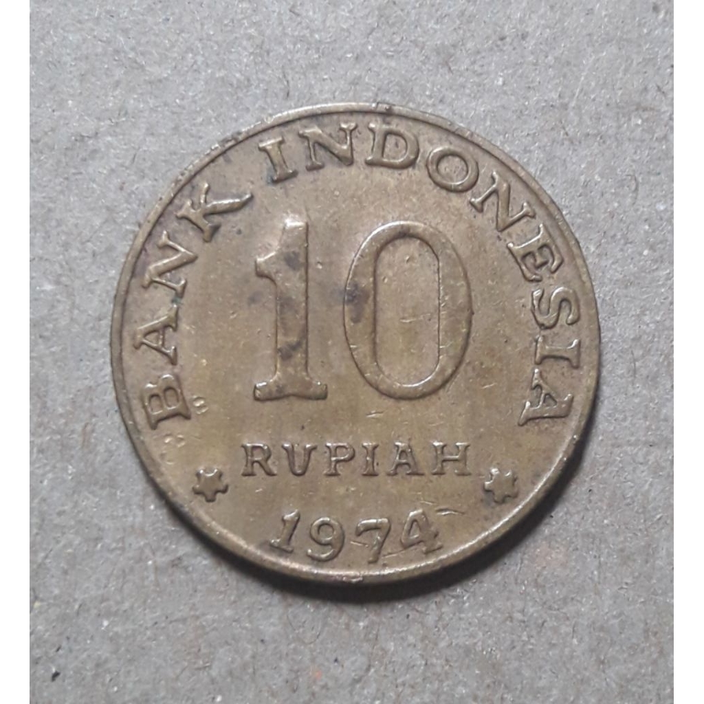 koin 10rupiah tahun 1974