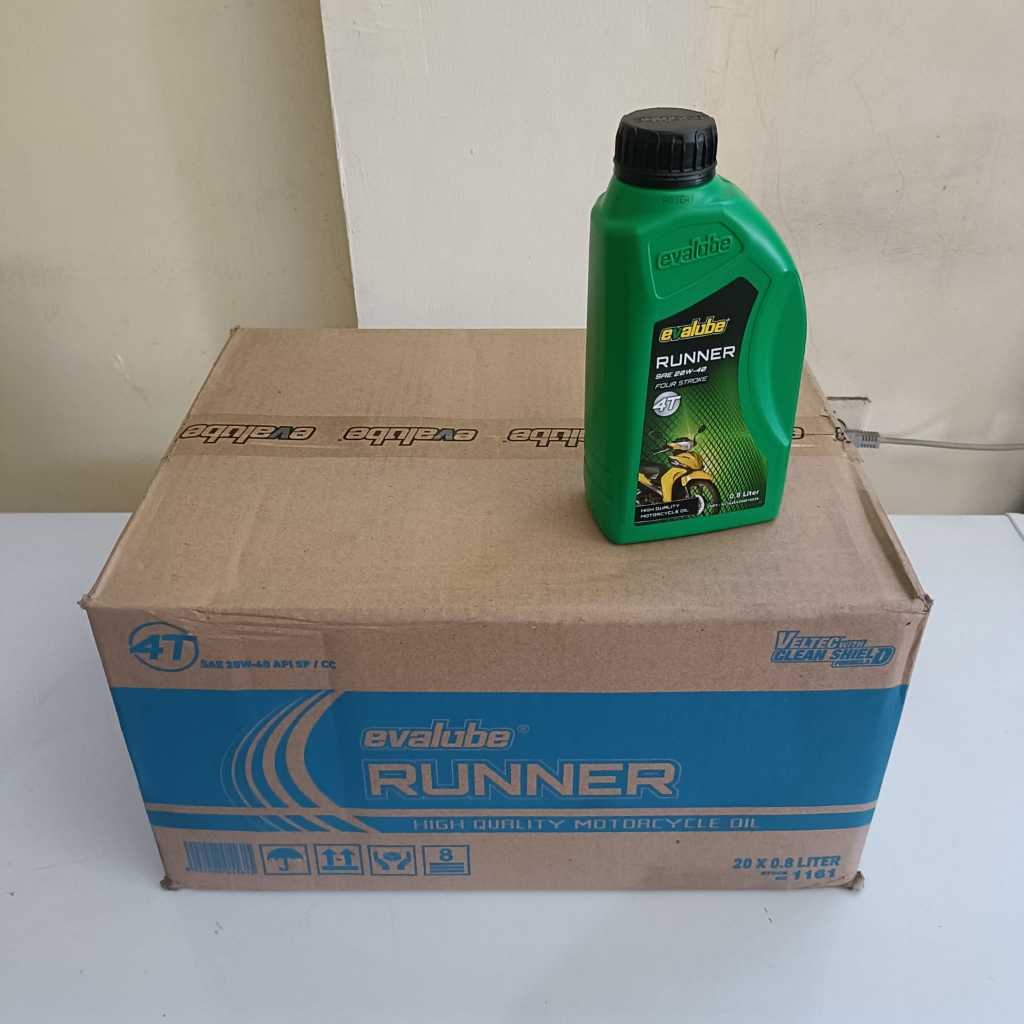 Grosir 1 Dus Oli Mesin Evalube Runner 4T 0.8l 800ml isi 20