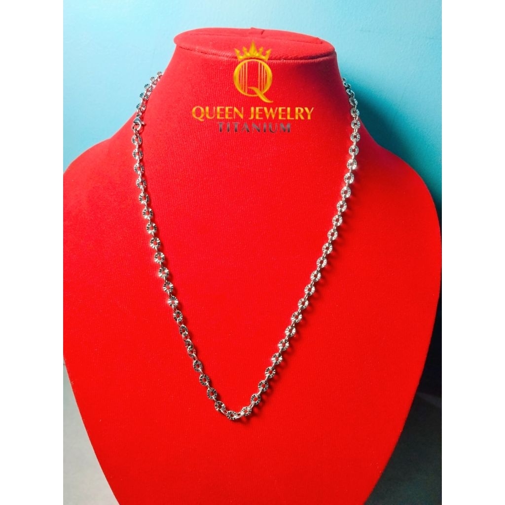 Kalung Titanium Premium Queen – Rantai Berlian Shine Elegan | Queen Jewelry Titanium