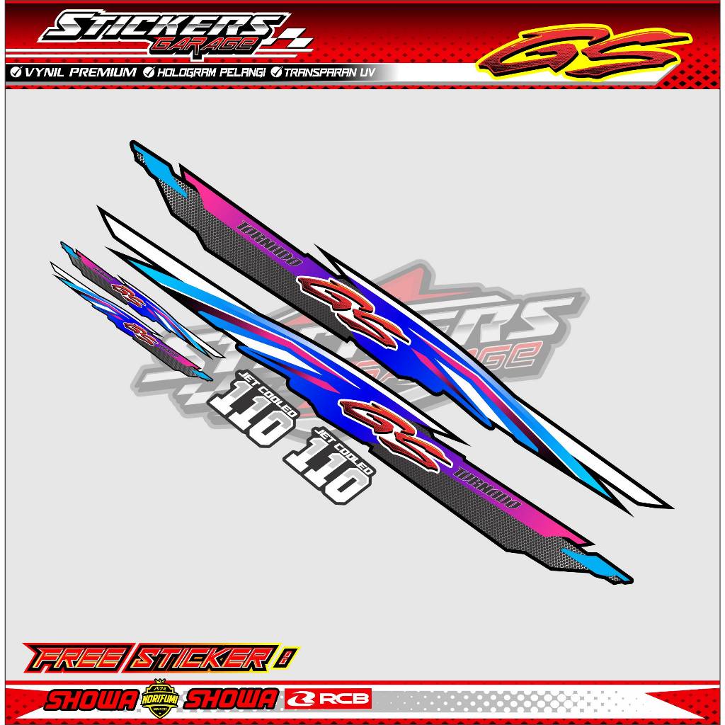 STRIPING VARIASI SUZUKI TORNADO GS / STICKER LIST VARIASI MOTOR TORNADO GS