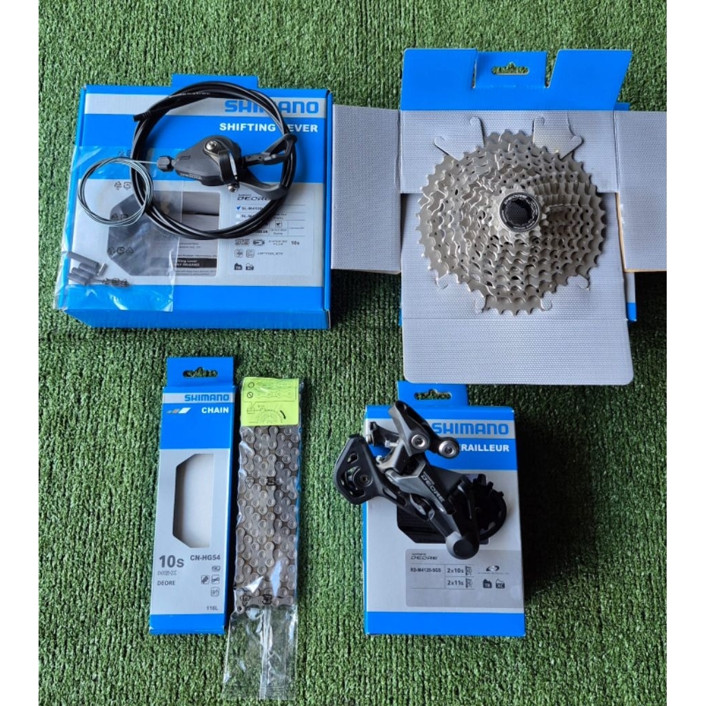 Groupset Mini SHIMANO DEORE M4100 1x10 Speed Shifter Sprocket Rantai RD Japan Original New