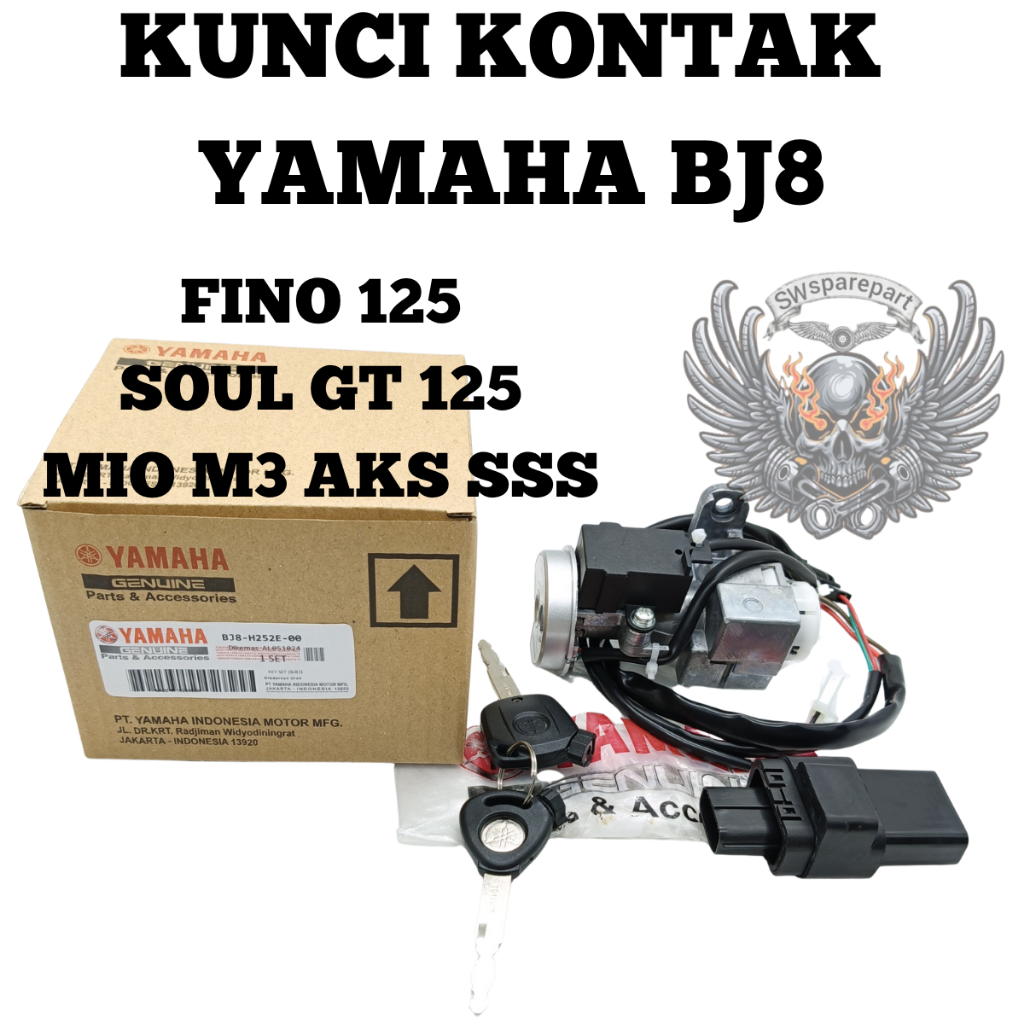 KUNCI KONTAK ASLI YAMAHA BJ8 FINO 125 REMOTE SOUL GT MIO M3 AKS SSS KUALITAS ORIGINAL YAMAHA YGP PRE