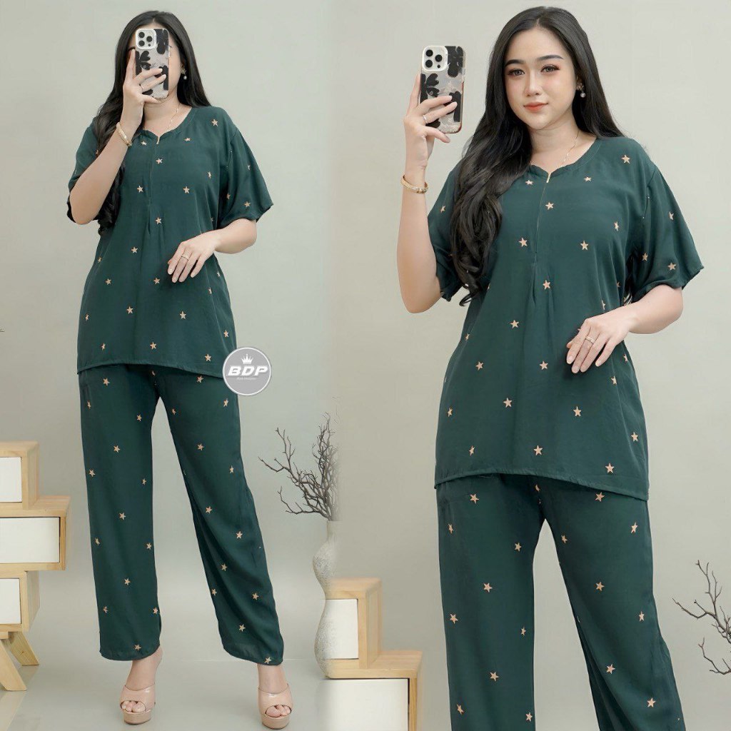 Setelan Piyama Baju Tidur Arab | Piyama Arab Resleting Depan | One Set Rayon