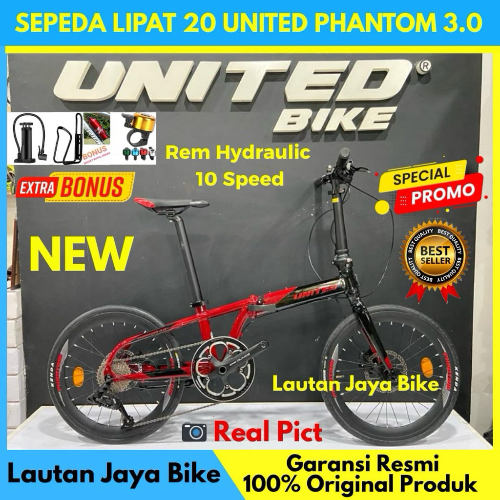 Sepeda Lipat 20 Unitedbike PHANTOM 3.0 NEW