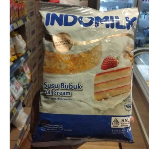 INDOMILK SUSU BUBUK FULL CREAM KEMASAN 250 GRAM