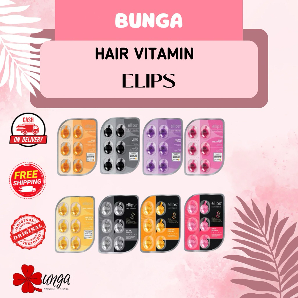 BUNGA - Elips Hair Vitamin / Vitamin Rambut Elips / Elips Vitamin Rambut