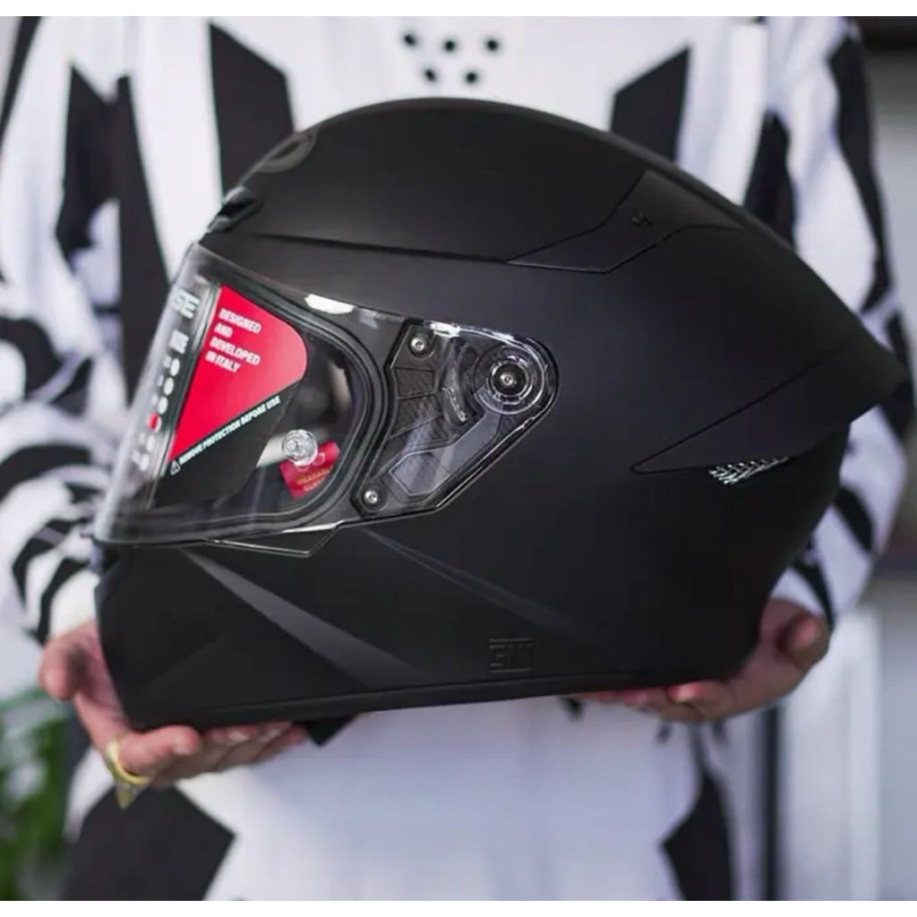 Helm KYT TT Course Solid Black Doff Matt Fullface Original SNI