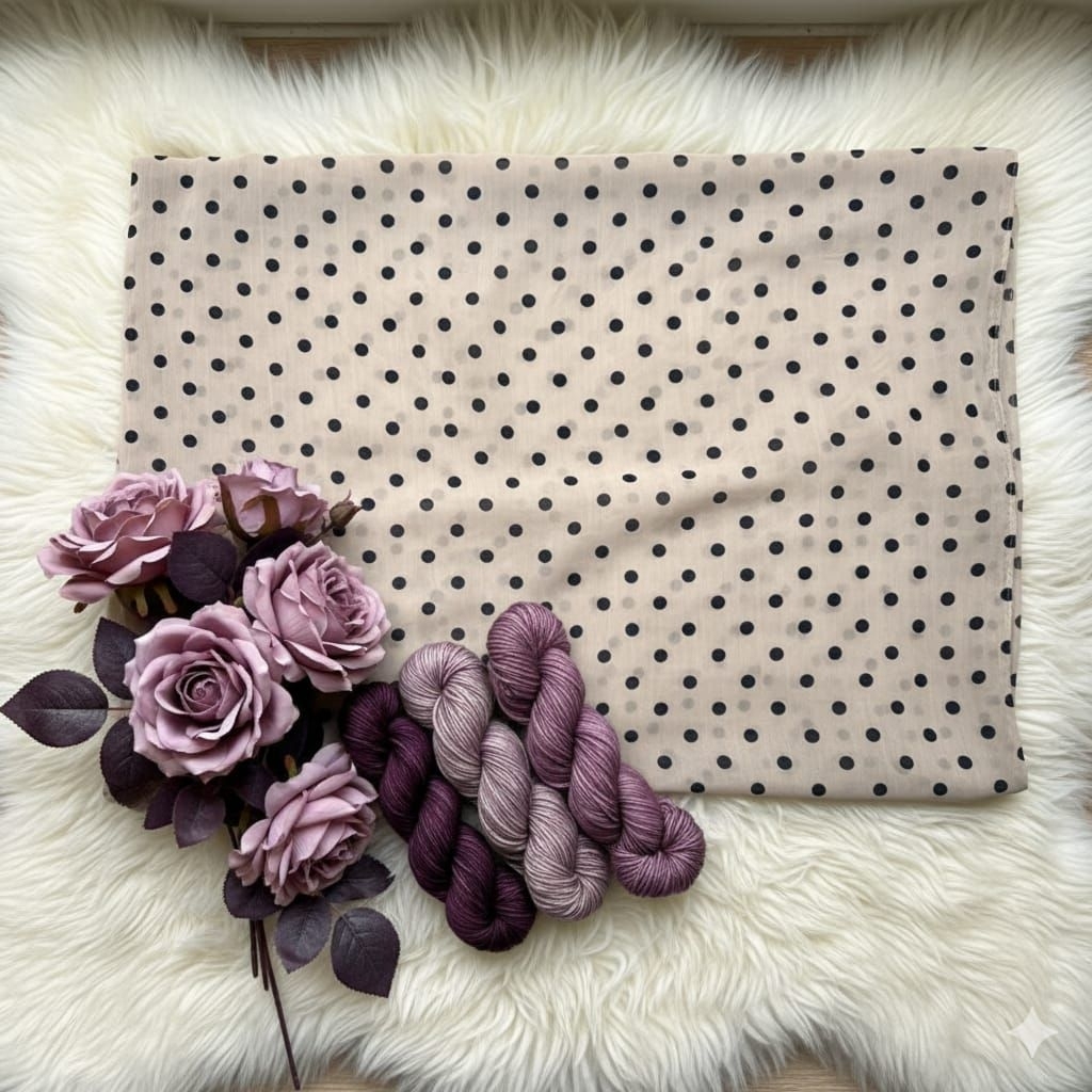 Kain Sifon Yoryu Motif Polkadot Premium | Bahan Meteran Chiffon Dots Korea | Bahan Blouse Gamis Hija