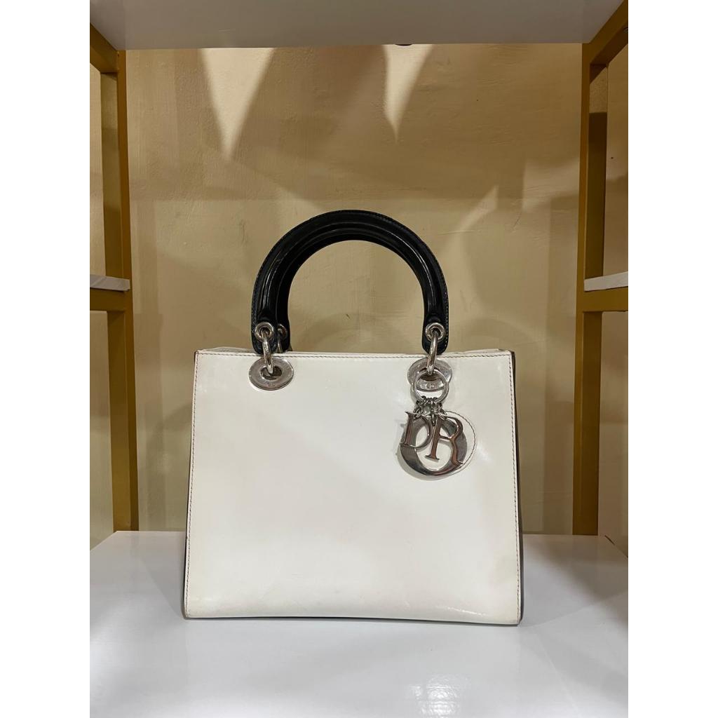 Preloved Authentic Original Christian Dior Lady Dior Vintage Handbag Shoulder Bicolor (bisa nego)