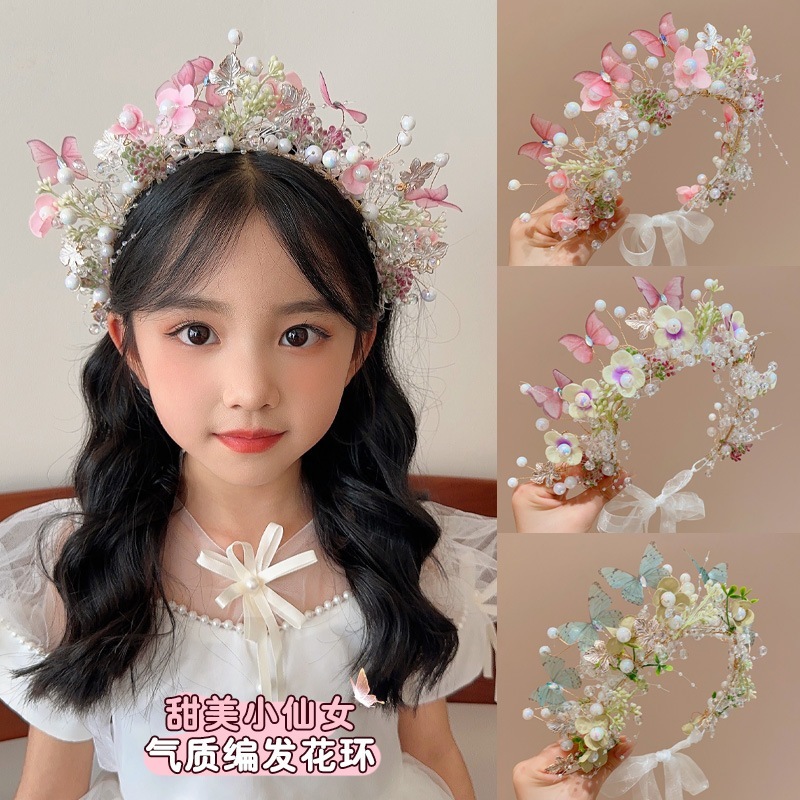Rapunzel Headpiece - Hairpiece Mahkota Bunga Butterfly