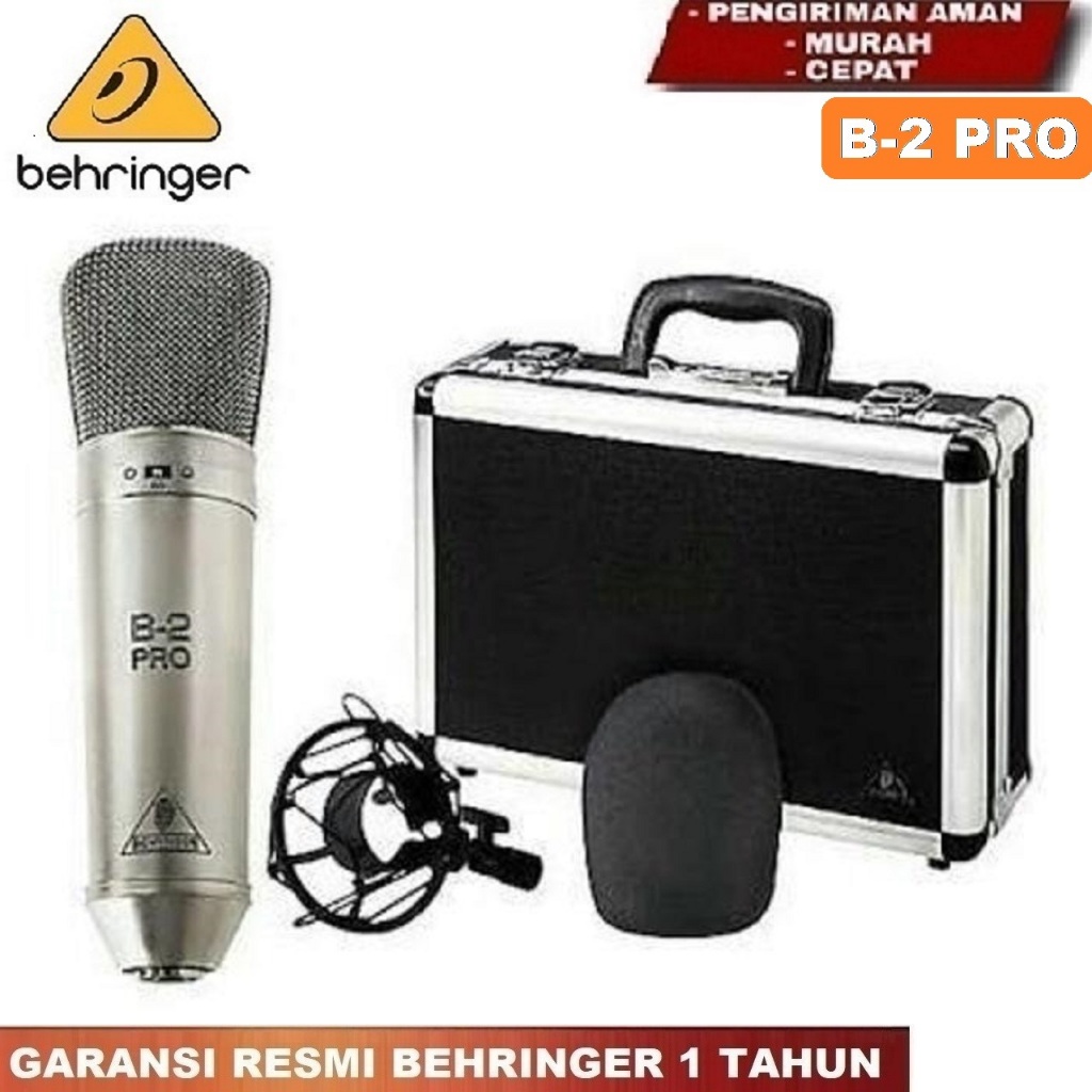 Mic Condenser Dual Diaphragm untuk Studio BEHRINGER B2 Pro - Authoriz