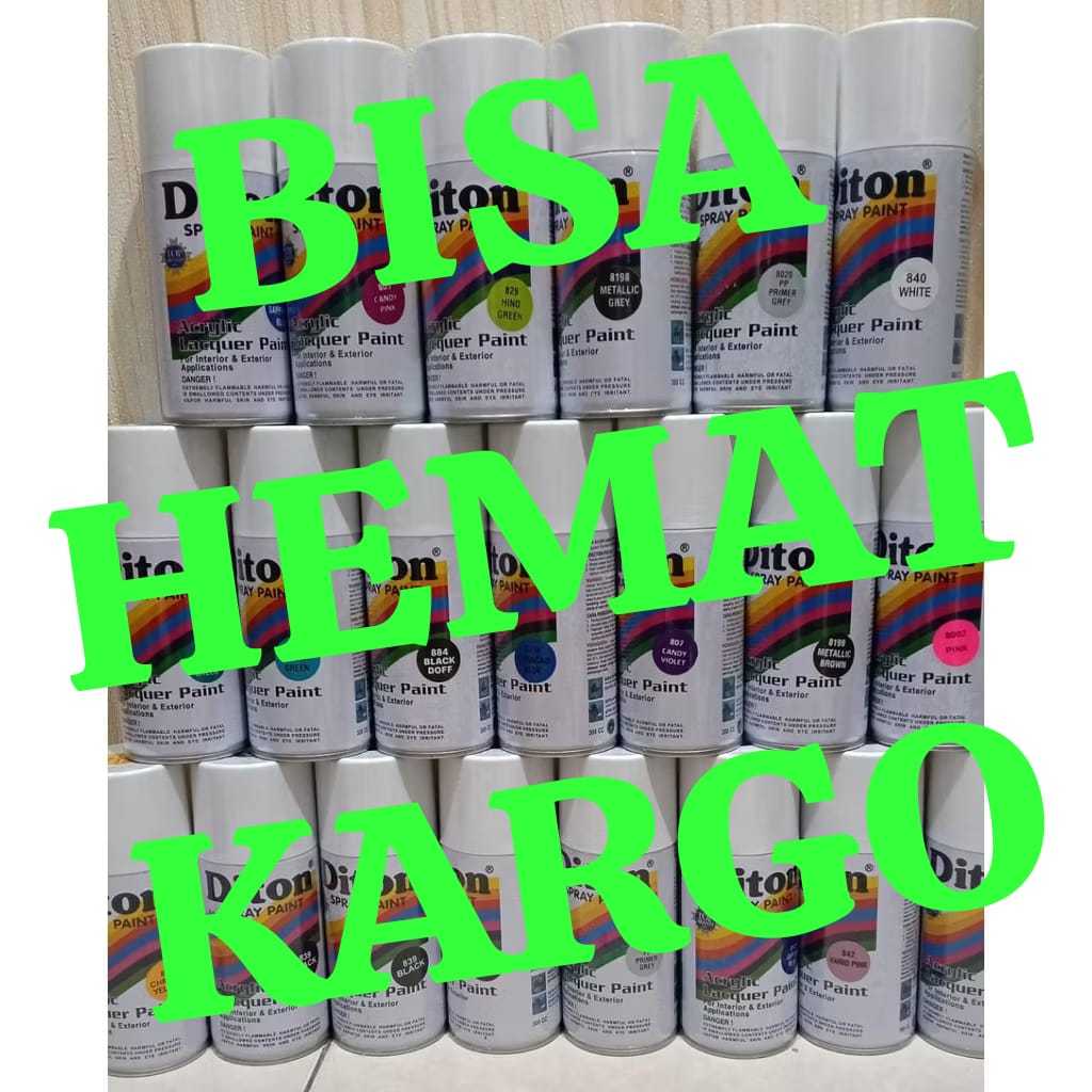 LINK 1. Pilok Pilox Cat Semprot Diton 300cc black doff 884 clear 8540 putih 840 biru hitam 839 merah