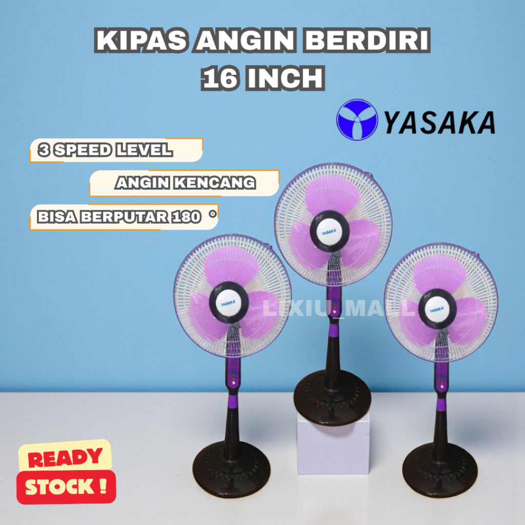 YASAKA KIPAS ANGIN BERDIRI 16IN ANGIN KENCANG