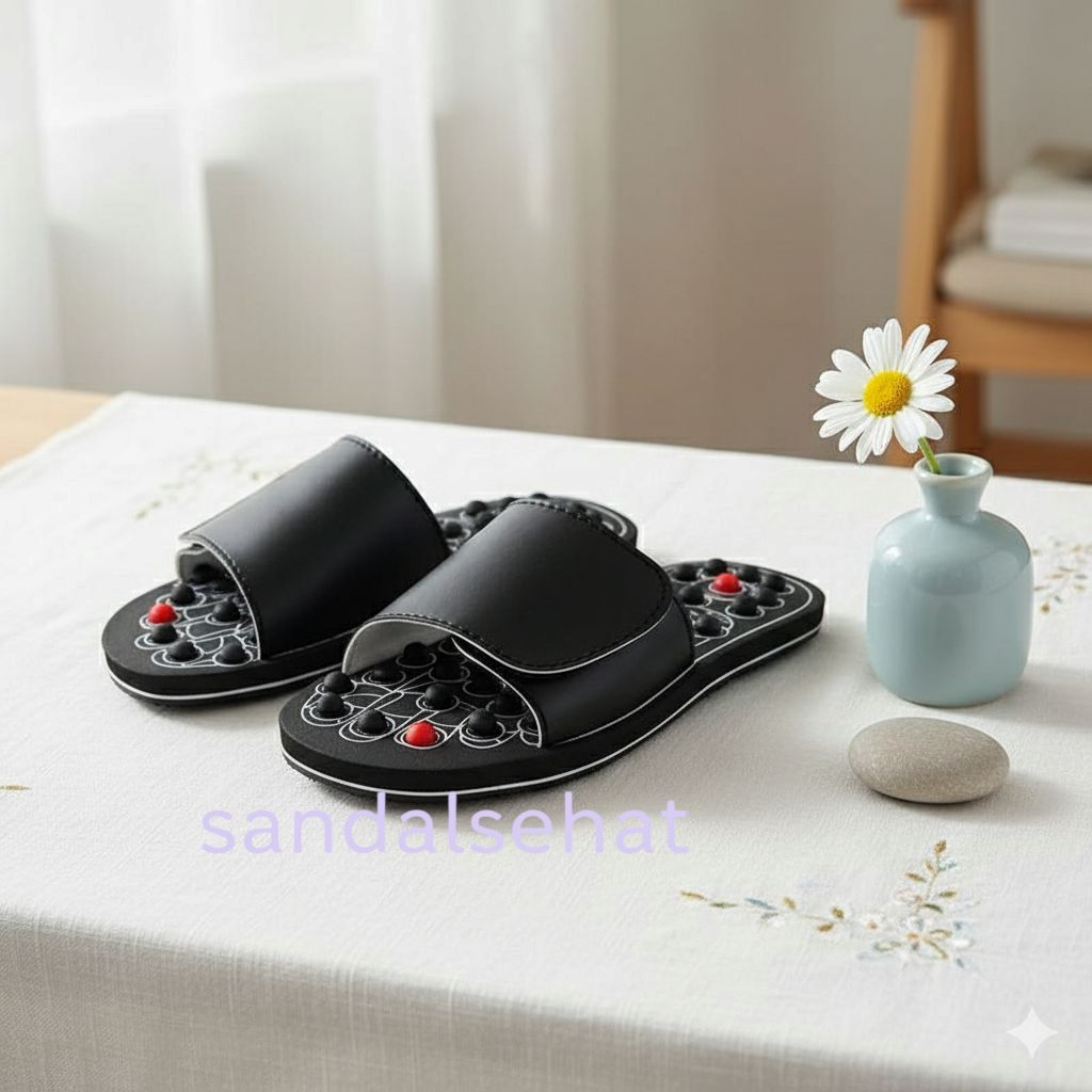 sandal duri terapi kesehatan pria wanita stylish modern bahan eva titik pijat akupuntur pijakan duri