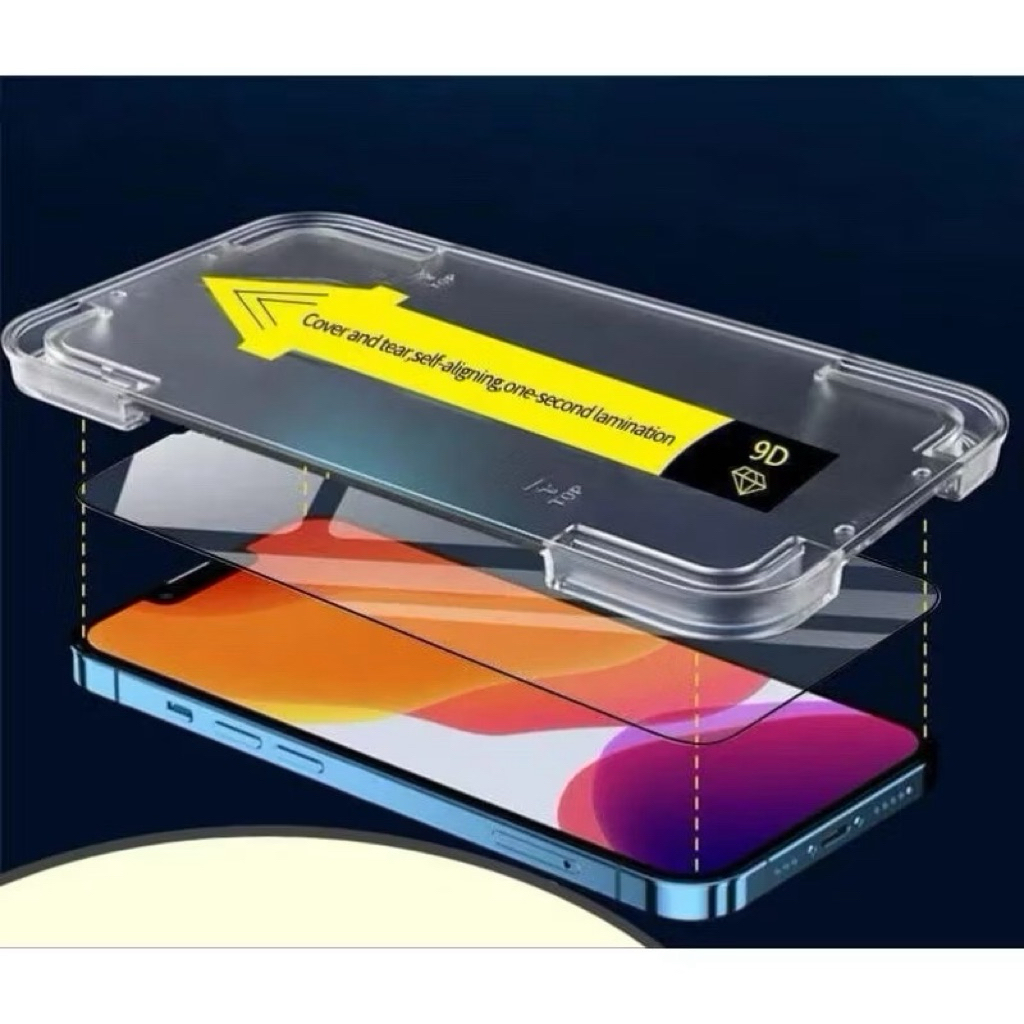 (GA) TEMPERED GLASS SUPER FIT CLEAR BENING EASY INSTAL IPHONE ALL TYPE / IPHONE