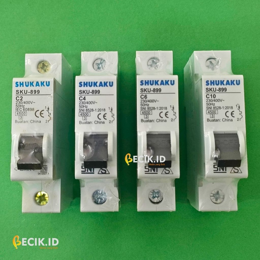 MCB SHUKAKU C2 C4 C6 C10 – Mini Circuit Breaker SNI LMK KAN Original 100%