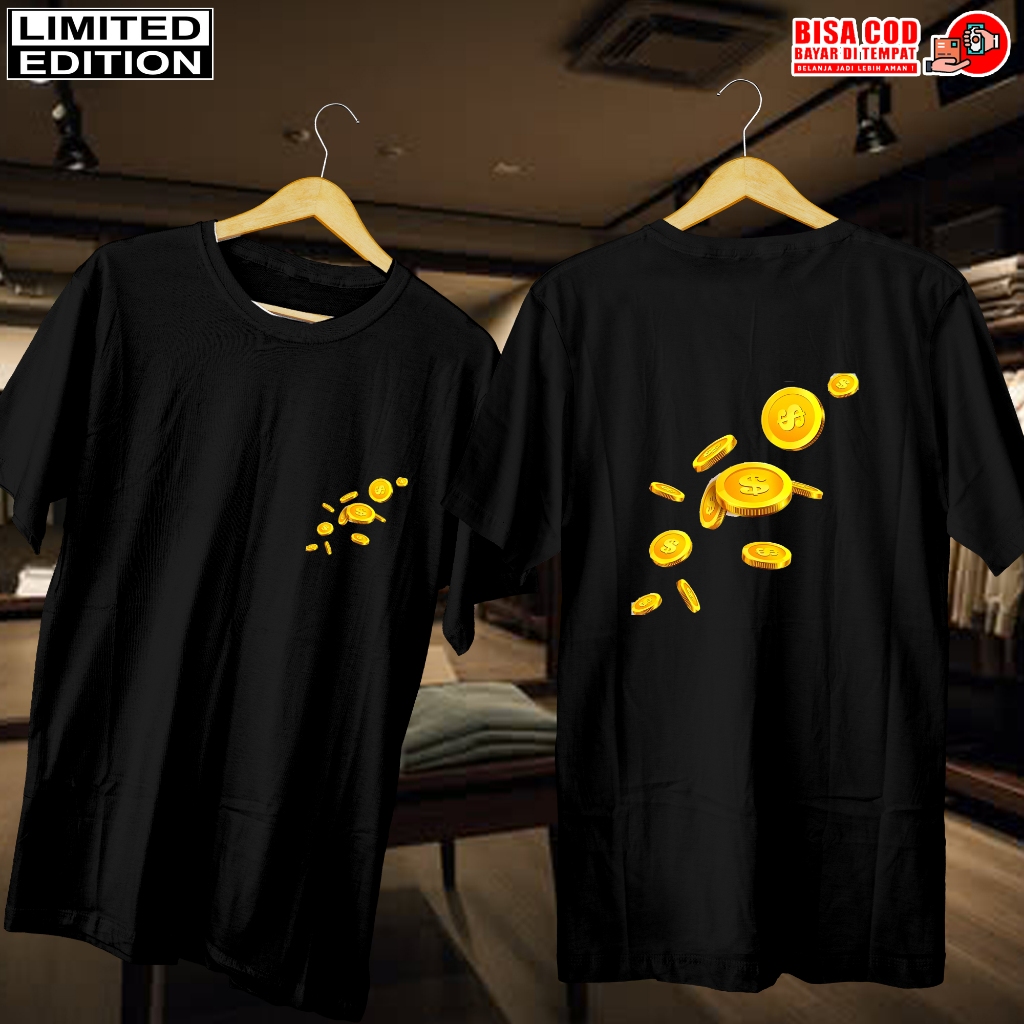 KAOS DISTRO HITAM JEPANG | BAJU KAOS PRIA WANITA | KAOS JEPANG KOIN| DISTRO KAOS PRIA WANITA | KAOS 