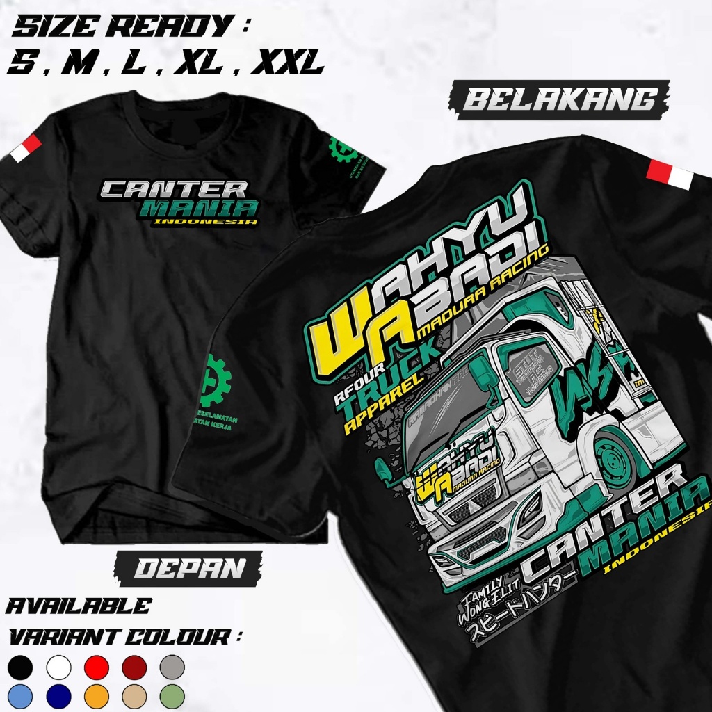 Kaos Truck Wahyu Abadi madura Racing Terbaru - Kaos Truck Oleng - Kaos Numpak Center Truck - Kaos Pr