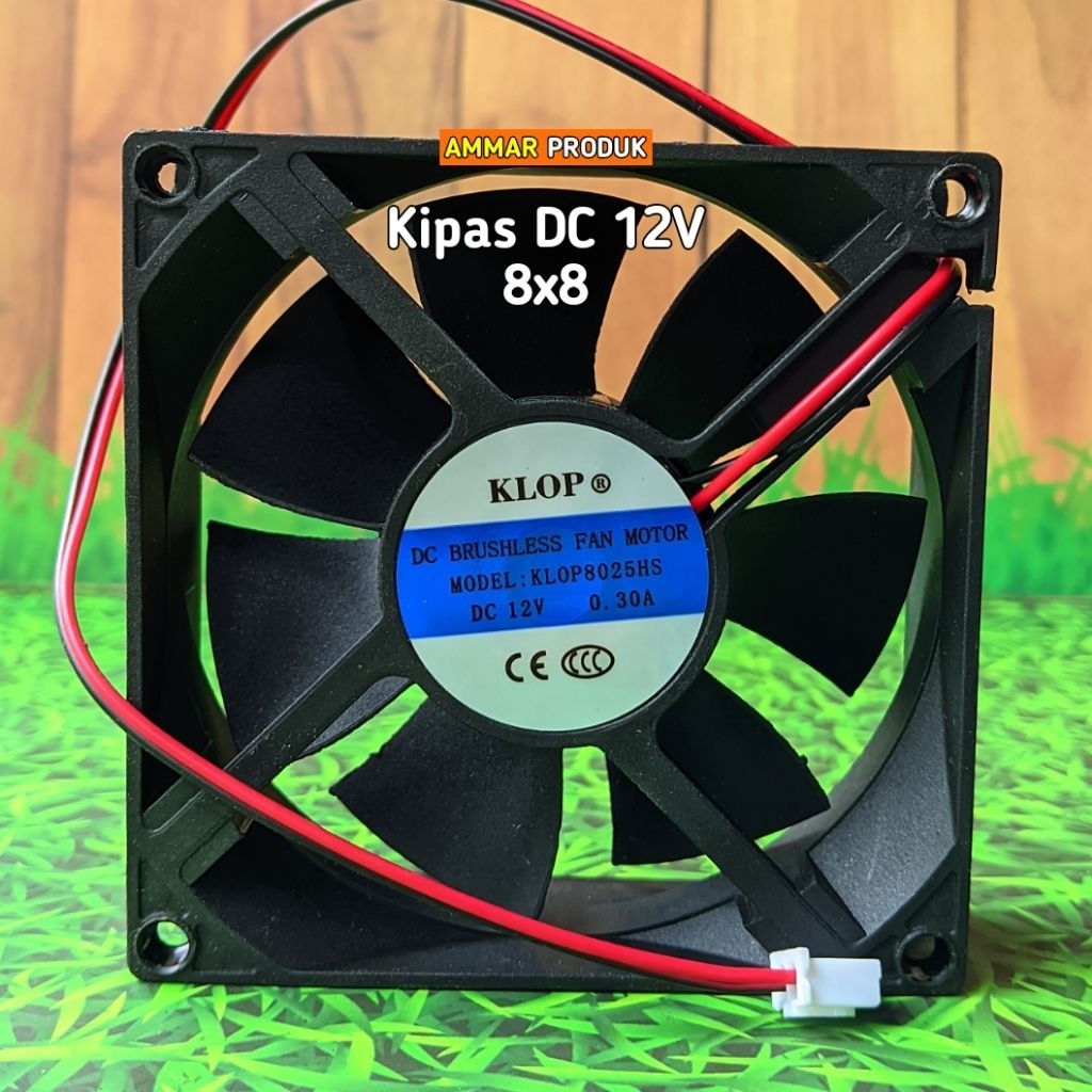 Fan Kipas DC 8x8 12v 0.30A Klop High Speed