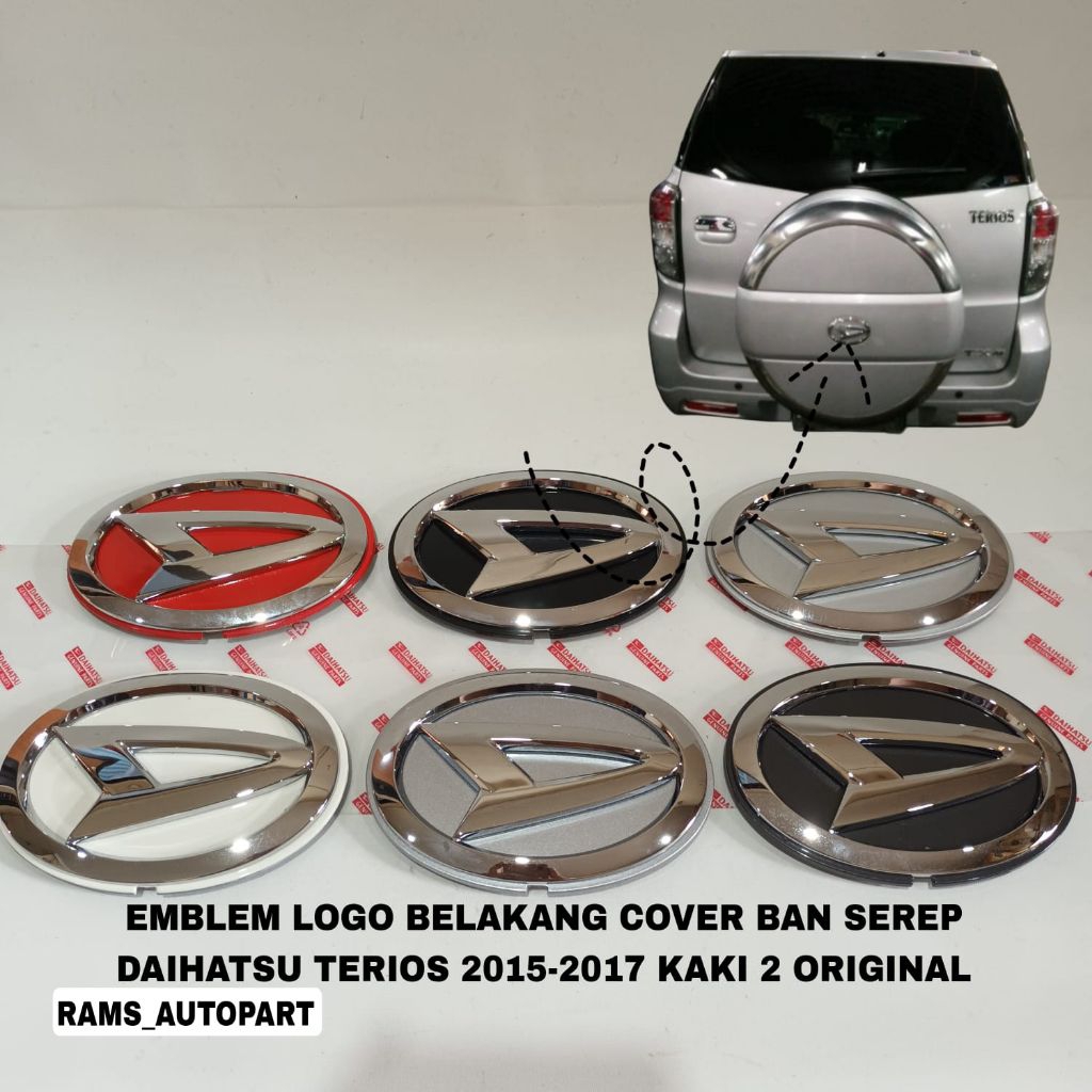 Emblem Logo Cover Tutup Belakang Ban Serep Daihatsu Terios Gen 2 2015-2017 kaki 2 OriginaL