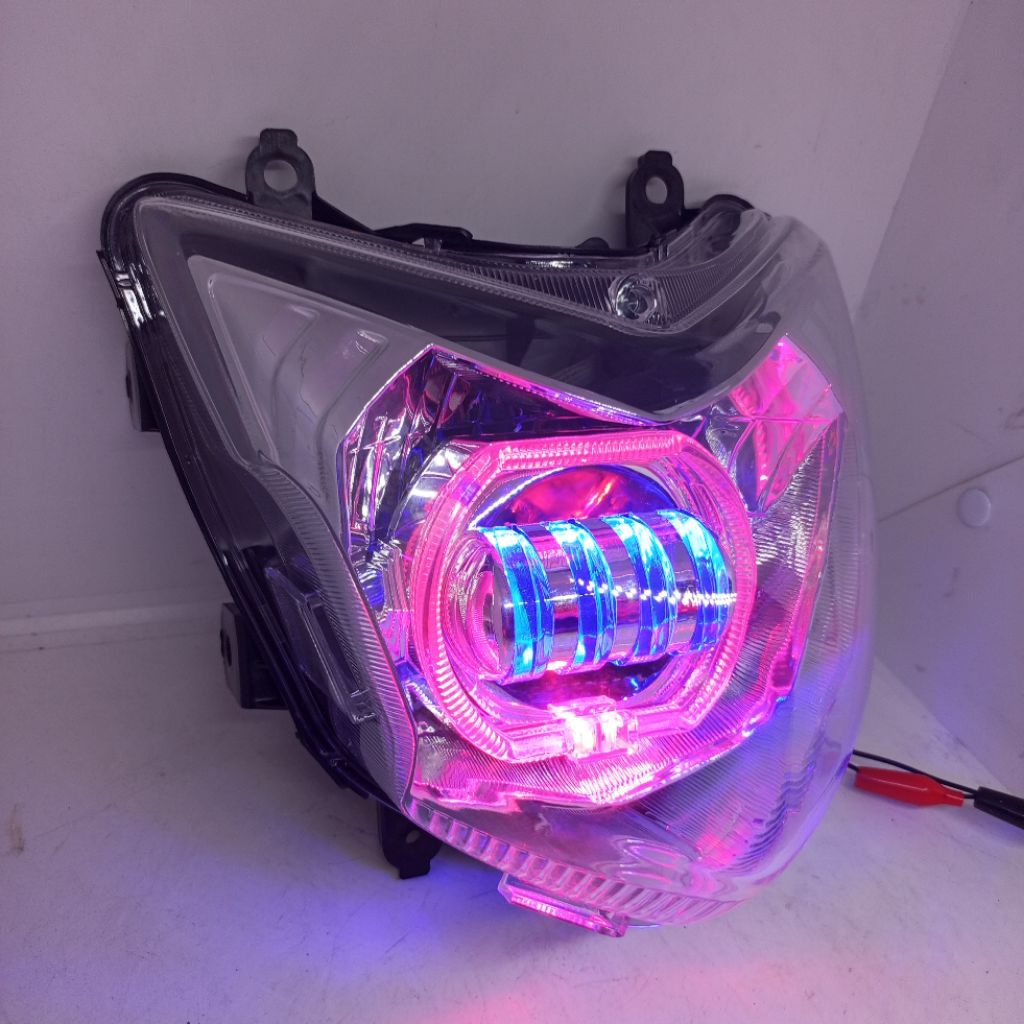 REFLEKTOR LAMPU DEPAN CB 150 R OLD PLUS LAMPU PROJIE 4 LENSA FULLSET