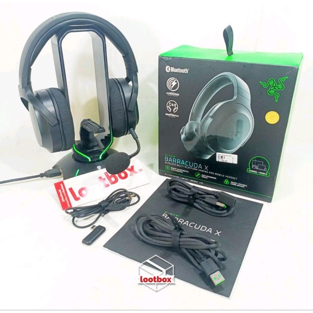 Headset Bluetooth Wireless PC Mobile Razer Barracuda X Black USB C SECOND