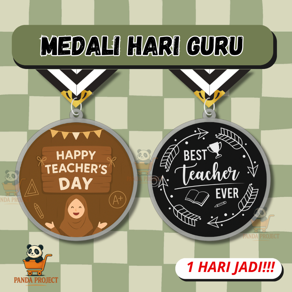 SEHARI JADI MEDALI CUSTOM / MEDALI HARI GURU / MEDALI BEST TEACHER