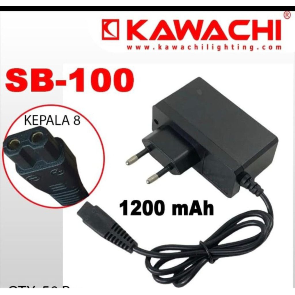 Cas Senter Kepala Angka 8 Kawachi Ori Gepeng Angka 8 SB-100 1200MAh Kawachi Selam