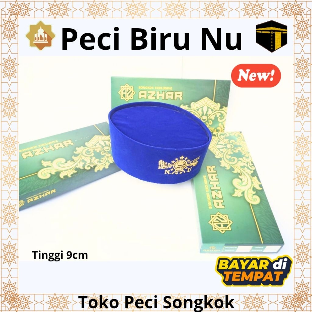 Peci Biru Logo Nu Songkok Biru Logo Nu Peci Warna Biru Logo Nu Kopyah Biru Kopyah Biru