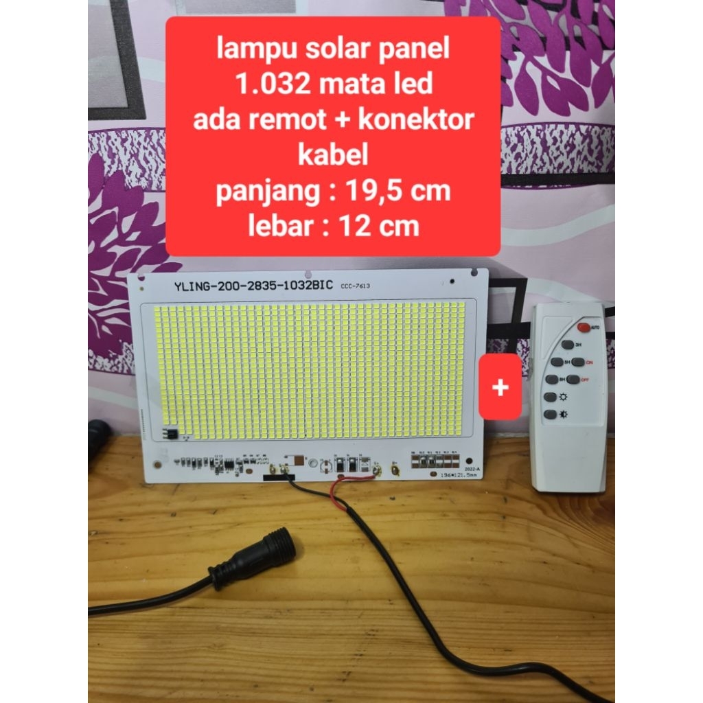 Lampu solar panel, remote control lampu solar panel