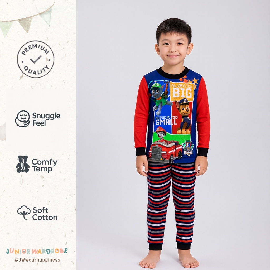 [JW SLEEPWEAR] 2-13T Paw Patrol Collection | Setalan Piyama Baju Tidur Anak Laki Laki HM48