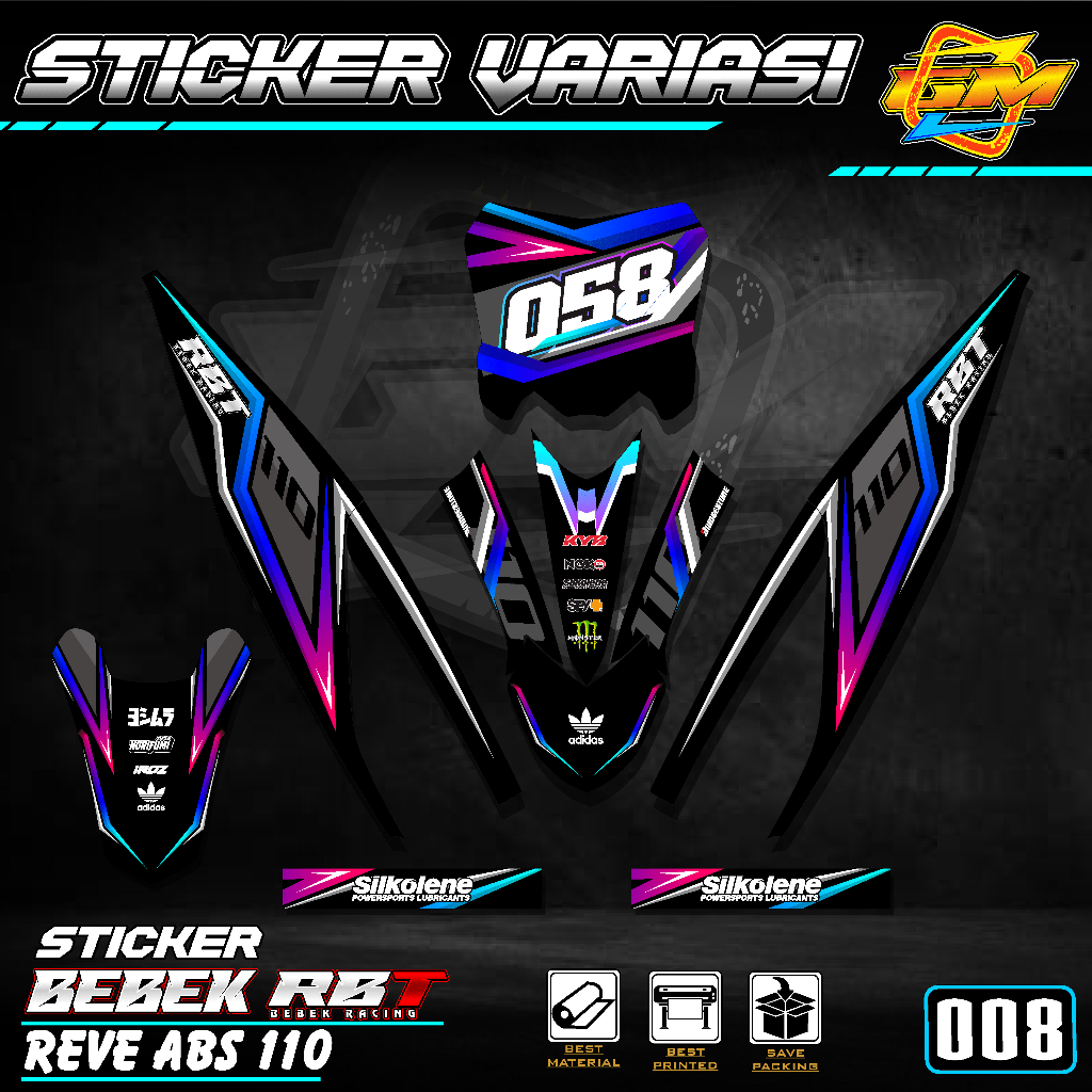 Sticker RBT Revo absoulut REVO ABS 110 rbt Bebek Modif SUPERMOTO RBT 008
