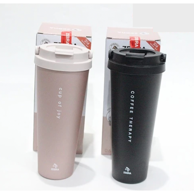 Zebra Cuppuccino Termos Air Panas 0,65 Liter / Tumblr Kopi / Vacuum Mug / Botol Minum Air Panas
