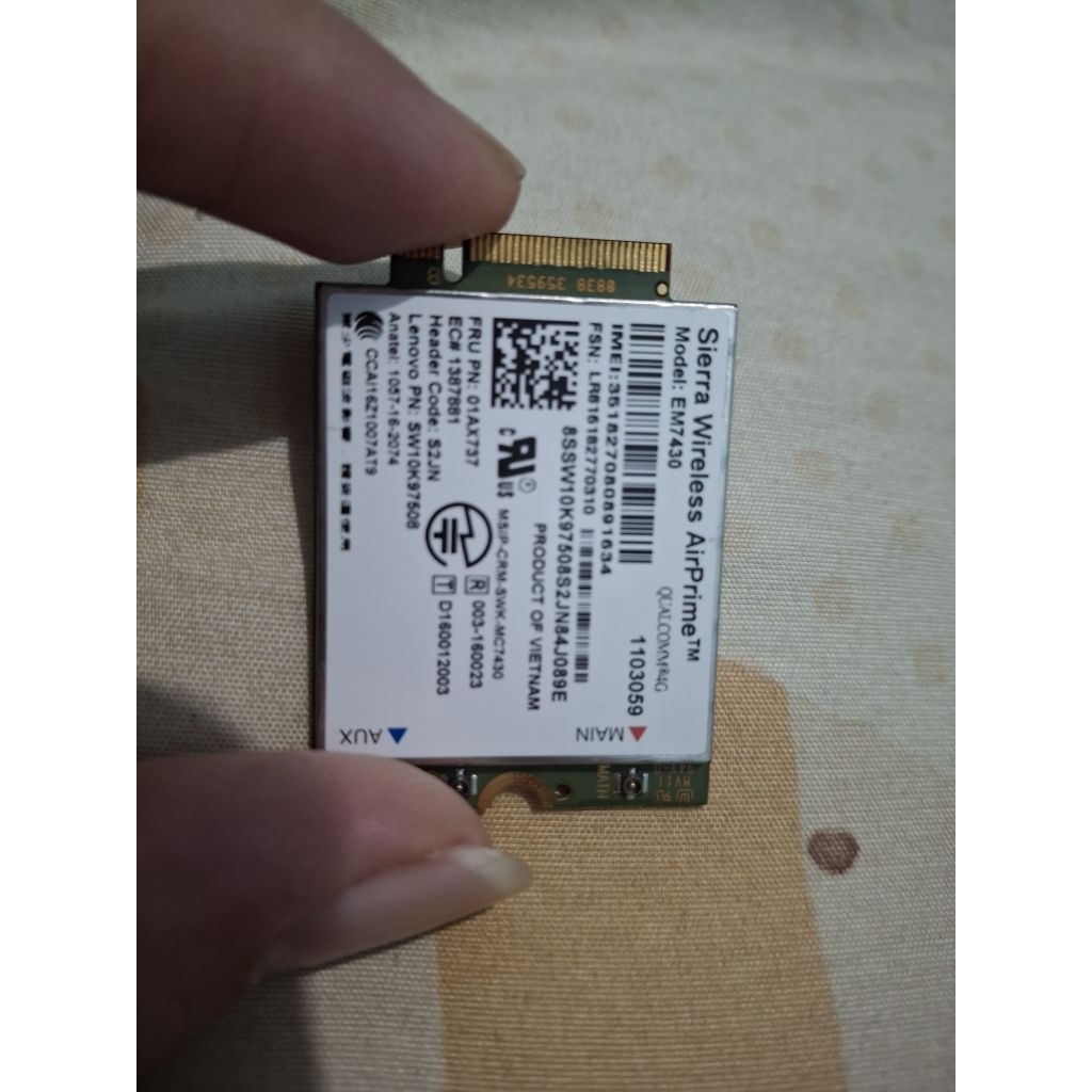 modul cart wifi internal(sierra Wireless AirPrime)model:EM7430
