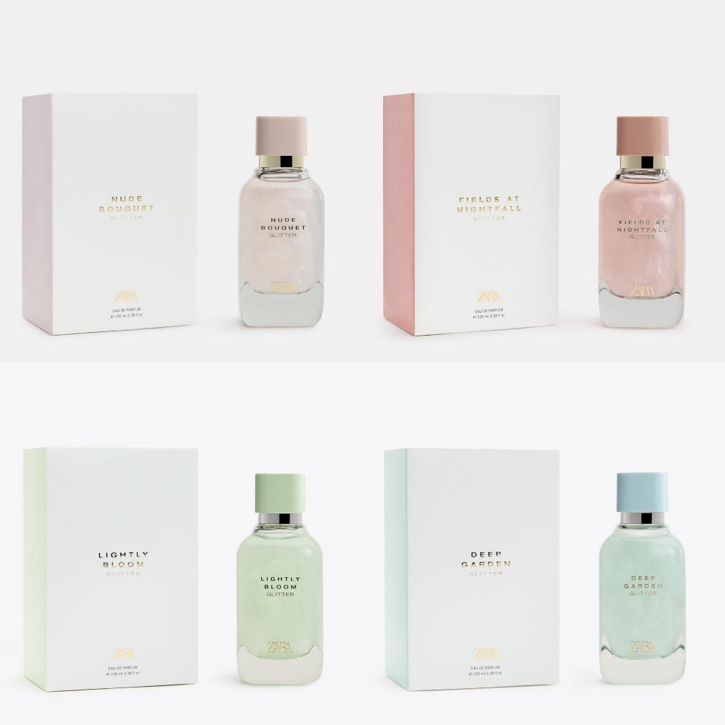 Parfum Zara Glitter Series Nude Bouquet Fields at Nightfall Lightly Bloom Deep Garden / Femme Tubero