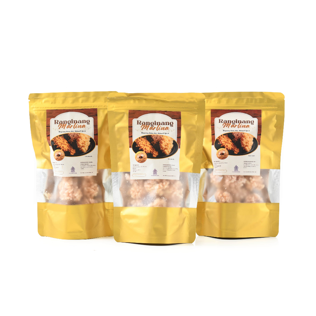 Ranginang Marlina Matang Kecil– Snack Camilan Gurih Renyah, Kerupuk Ketan Asli Indonesia, 100g,250g